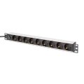 DIGITUS - DN-95437 - 1U Alu PDU,rackmount.,8x CEE 7/7 outlet,1x Stecker