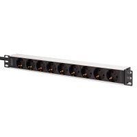 DIGITUS - DN-95440 - 1U Alu PDU, rackmount, 8x Safety outlet, 1x outlet