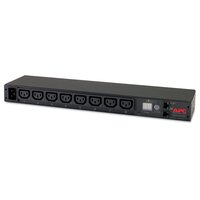 APC Rack PDU - mit Messfunktion - 1 HE - 16 A - 208/230 V - (8) C13 - Messgerät - 0U/1U - Horizontal/Vertikal - Schwarz - 8 AC-Ausgänge - C13-Koppler