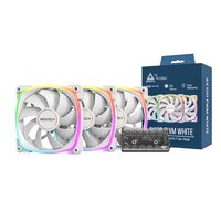 MONTECH AX120 PWM ARGB Lüfter 3er Pack weiß - 120mm 3 IN 1 Pack W - Gehäuse-Lüfter - 1.600 rpm