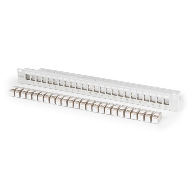 DIGITUS - DN-91410-24 - Modulares Patch Panel, geschirmt mit 24x DN-93615