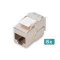 DIGITUS - DN-93615-S-8 - CAT 6A Kompaktgehäuse Keystone-Modul, geschirmt,