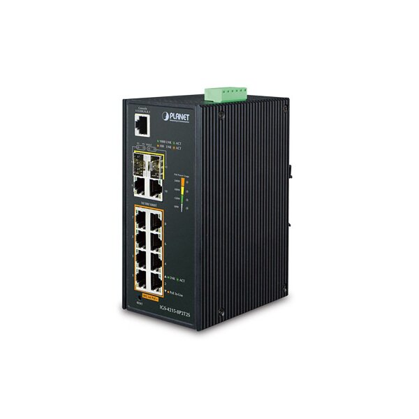 Planet - PL-IGS-4215-8P2T2S - Industrie PoE+ Switch   8+2