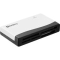SANDBERG Multi Card Reader - CF - MMC - Speicherstick (MS) - MicroSD (TransFlash) - SD - SDHC - SDXC - xD - Schwarz - Weiß - 480 Mbit/s - RoHS compliance - USB - USB