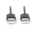 DIGITUS AK-300100-010-S - USB Anschlusskabel, Typ A St/St, 1.0m, USB 2.0 kompatibel, sw