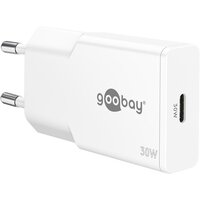 Goobay USB-C PD GaN Schnellladegerät Slim 30 W weiß