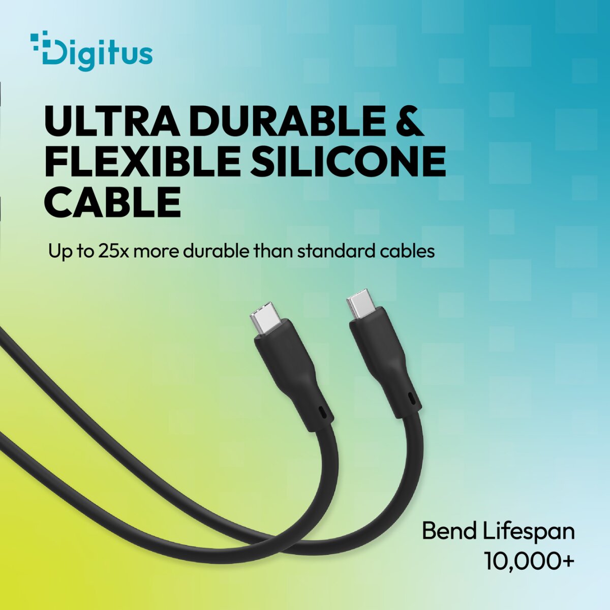 DIGITUS - AK-300350-005-S - USB Silikon Verbindungskabel, USB-C - USB-C