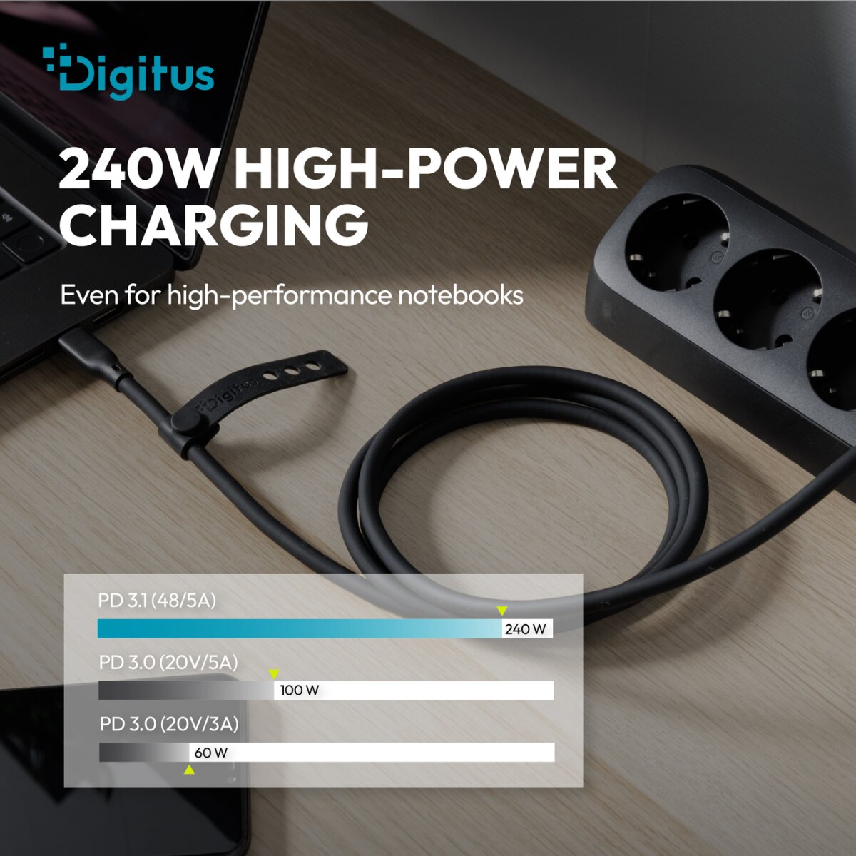 DIGITUS - AK-300350-015-S - USB Silikon Verbindungskabel, USB-C - USB-C