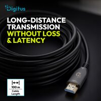 DIGITUS - AK-330126-400-S - HDMI AOC Verbindungskabel, Typ A