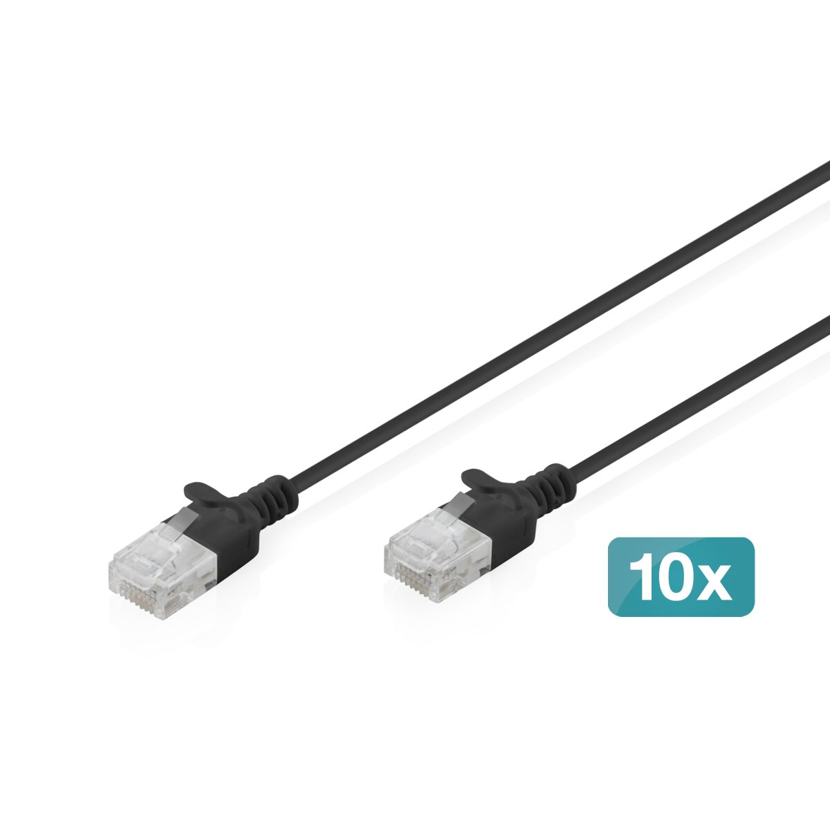 DIGITUS - DK-1618-050S-BL-10 - CAT 6 U-UTP Slim Patchkabel, Ku, LSZH