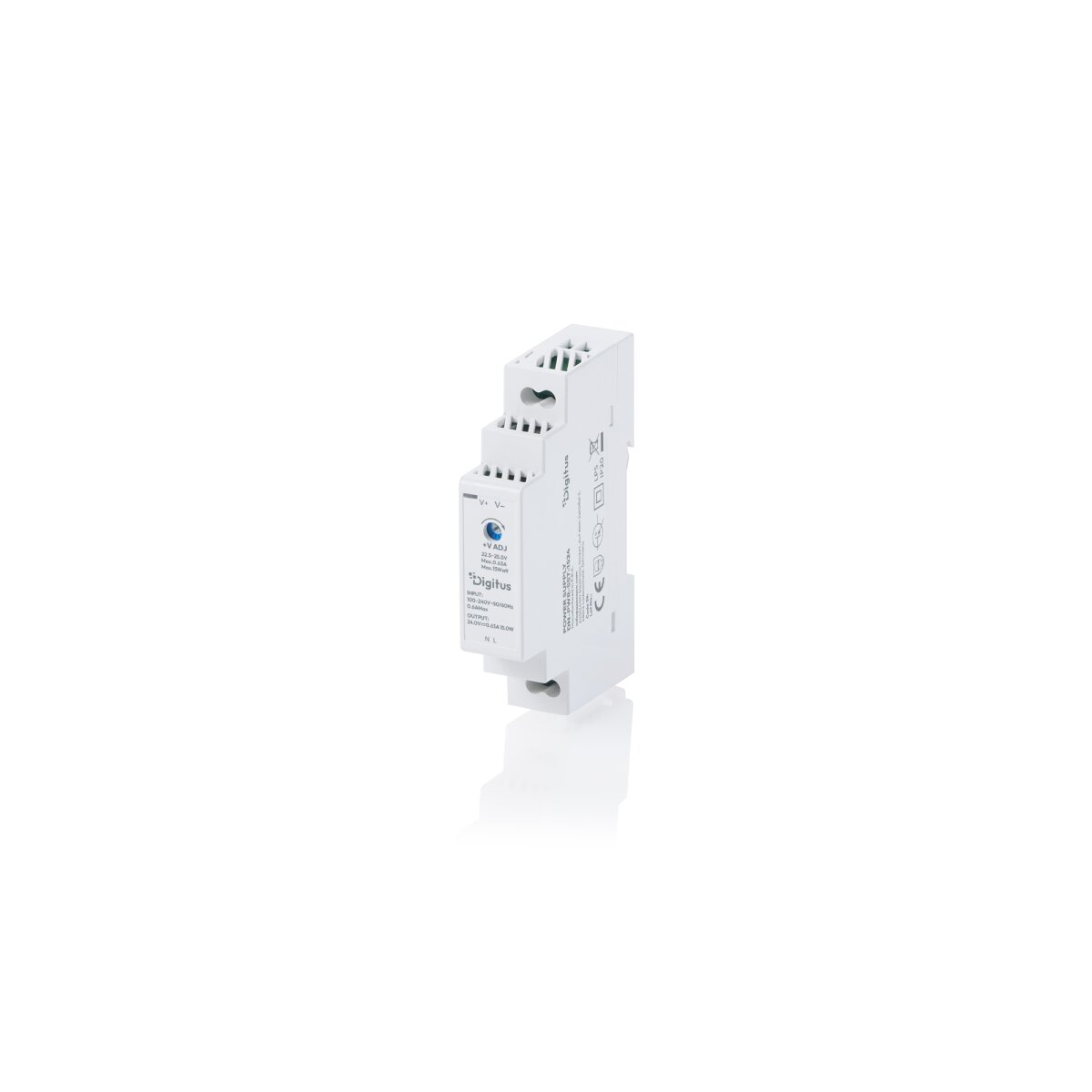 DIGITUS - DN-PWR-SST-1524 - Stufennetzteil 24VDC,0,63 A,15W, geschloss.Gehäuse