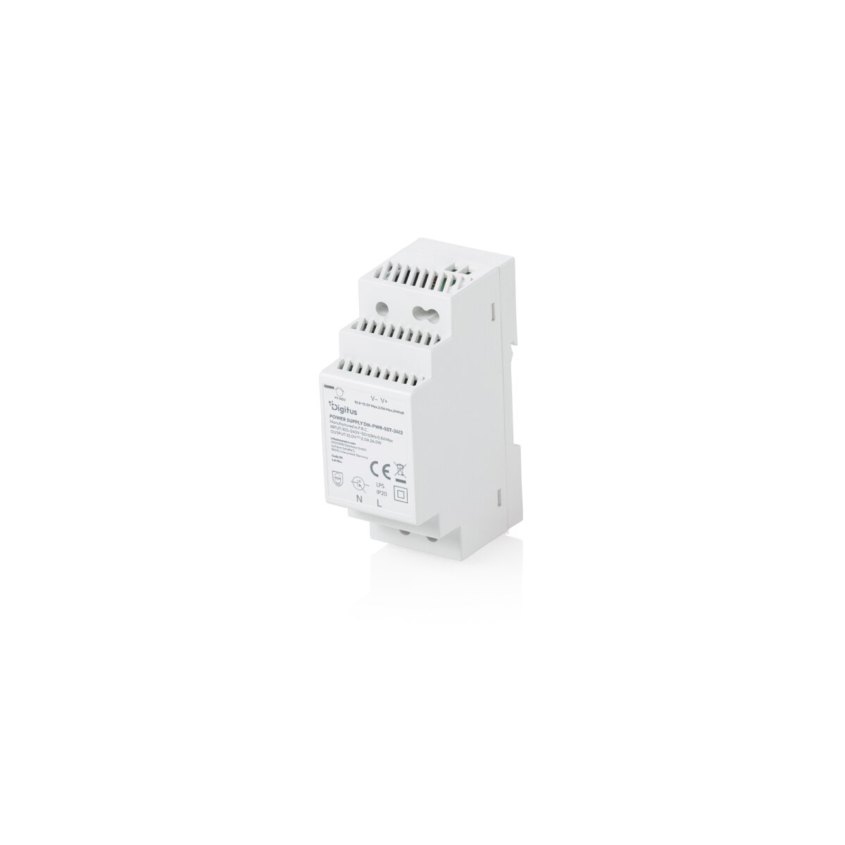DIGITUS - DN-PWR-SST-2412 - Stufennetzteil 12V DC,2A,24W,geschloss.Gehäuse
