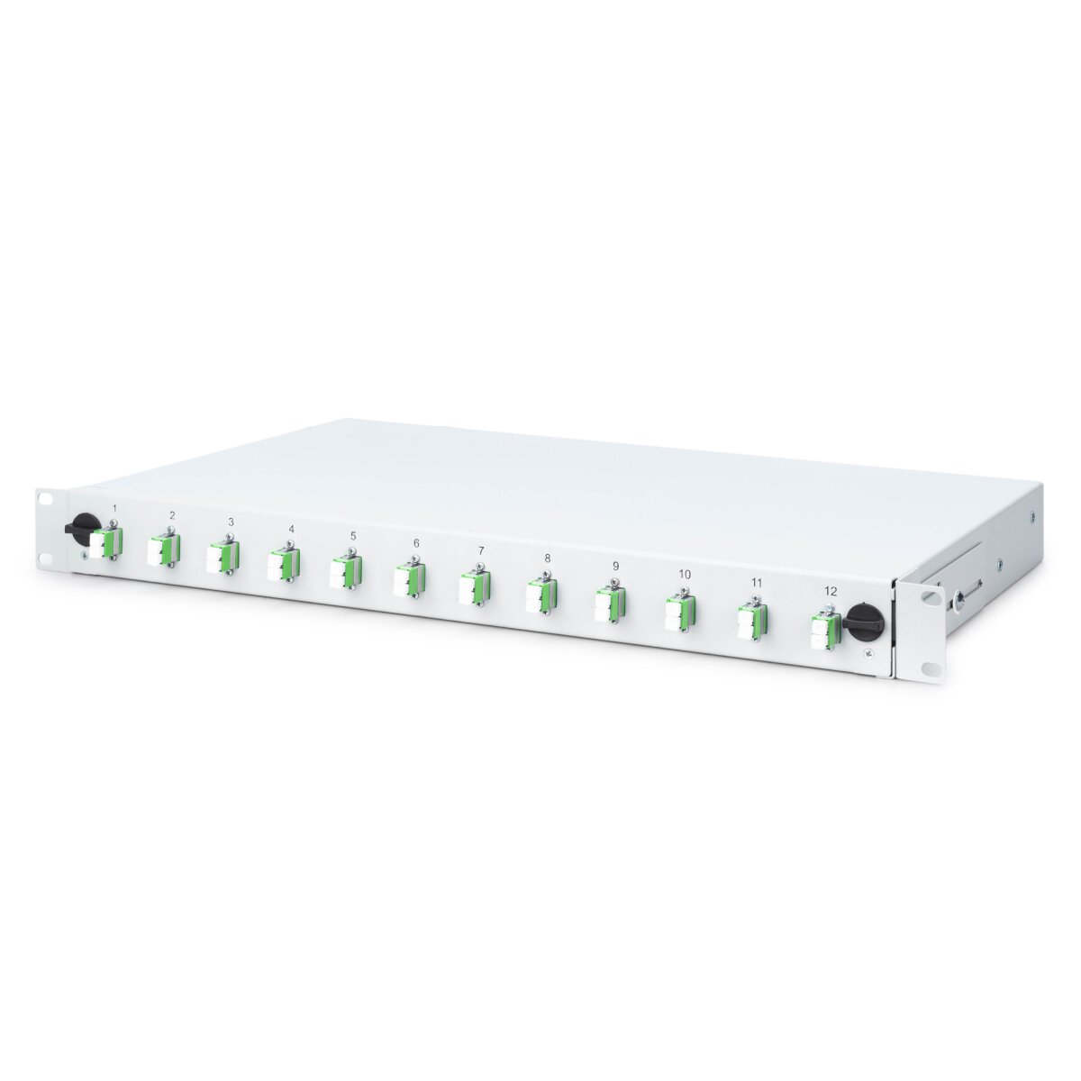 DIGITUS - DN-96331/9APC - LWL Spleißbox, bestückt, 12x LC DX, OS2, APC