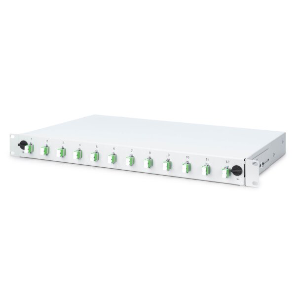 DIGITUS - DN-96331/9APC - LWL Spleißbox, bestückt, 12x LC DX, OS2, APC