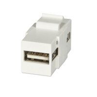 USB Typ A Doppelkupplungs-Keystone für Wanddosen