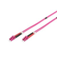 DIGITUS DK-2533-01/4 - LWL Patchkabel, Duplex, LC zu LC MM OM4 50/125 µ, 1 m