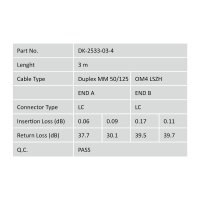 DIGITUS DK-2533-03/4 - LWL Patchkabel, Duplex, LC zu LC MM OM4 50/125 µ, 3 m
