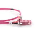 DIGITUS DK-2532-01/4 - LWL Patchkabel, Duplex, LC zu SC MM OM4 50/125 µ, 1 m