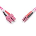 DIGITUS DK-2532-01/4 - LWL Patchkabel, Duplex, LC zu SC MM OM4 50/125 µ, 1 m
