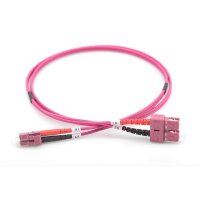 DIGITUS DK-2532-02/4 - LWL Patchkabel, Duplex, LC zu SC MM OM4 50/125 µ, 2 m