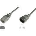DIGITUS AK-440201-050-S - Netzverlängerungskabel, C14 - C13 St/Bu, 5.0m, H05VV-F3G 1.0qmm, sw