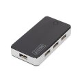 DIGITUS DA-70222 - USB 2.0 Hub 7-port, 7x USB A/F, 1x USB mini inkl. ext. Netzteil 5V DC 3.5A, 1m, sw