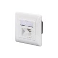 DIGITUS DN-9007-S-1 - CAT 6A Klasse EA Anschlussdose, geschirmt, 2x RJ45 LSA, reinweiß, Aufputz, vertikale Kabelinstall.