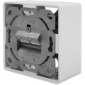 DIGITUS DN-9007-S-1 - CAT 6A Klasse EA Anschlussdose, geschirmt, 2x RJ45 LSA, reinweiß, Aufputz, vertikale Kabelinstall.