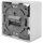 DIGITUS DN-9007-S-1 - CAT 6A Klasse EA Anschlussdose, geschirmt, 2x RJ45 LSA, reinweiß, Aufputz, vertikale Kabelinstall.
