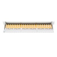 DIGITUS DN-91624S - CAT 6 Patch Panel, geschirmt, 24-port RJ45, 8P8C, LSA, 1HE, Schrankmontage, grau RAL 7035