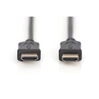 DIGITUS AK-330114-030-S - HDMI Standard Anschlusskabel, Typ A St/St, 3.0m, m/Ethernet, Full HD, gold, sw