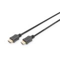 DIGITUS AK-330114-030-S - HDMI Standard Anschlusskabel, Typ A St/St, 3.0m, m/Ethernet, Full HD, gold, sw