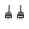 DIGITUS AK-330114-030-S - HDMI Standard Anschlusskabel, Typ A St/St, 3.0m, m/Ethernet, Full HD, gold, sw