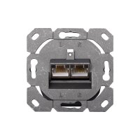 DIGITUS DN-9008-1 - CAT 6A Klasse EA, Anschl.dose, geschir.,2xRJ45,LSA reinweiß, Unterputz, horizontale Kabelinstallation