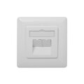 DIGITUS DN-9008-1 - CAT 6A Klasse EA, Anschl.dose, geschir.,2xRJ45,LSA reinweiß, Unterputz, horizontale Kabelinstallation