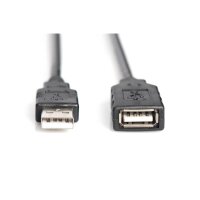 DIGITUS DA-73100-1 - Aktives USB 2.0 Verlängerungskabel, 10 m A/Stecker nach A/Buchse, schwarz
