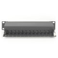 DIGITUS DN-91612S - CAT 6, Klasse E Patch Panel, geschi., 12-Port RJ45 8P8C, LSA, 1HE, 254mm(10")Rack Mount, sw RAL 9005