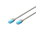 DIGITUS DK-1512-030 - CAT 5e U-UTP Patchkabel, PVC AWG 26/7, Länge 3 m, Farbe Grau