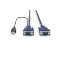 DIGITUS DS-19233 - KVM Kabelsatz,VGA,PS/2-Mouse,PS/2-Keyboard, USB schwarz, 5 M