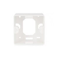 DIGITUS DN-93803 - Aufputzdose für Frontplatten 80x80x42 mm, Farbe Reinweiß, Deutsches Layout
