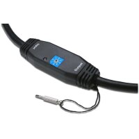 DIGITUS AK-330105-200-S - HDMI High Speed Anschlusskabel, Typ A, m/ amp. St/St,  20.0m,  Full HD, CE, gold, sw