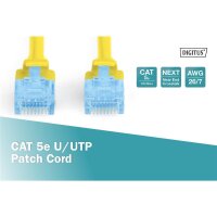 DIGITUS DK-1512-020/Y - CAT 5e U-UTP Patchkabel, PVC AWG 26/7, Länge 2 m, Farbe Gelb