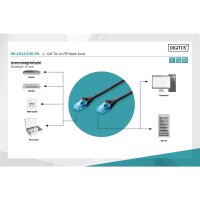 DIGITUS DK-1512-030/BL - CAT 5e U-UTP Patchkabel, PVC AWG 26/7, Länge 3 m, Farbe Schwarz