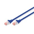 DK-1644-0025/B - CAT 6 S-FTP Patchkabel, Cu, LSZH AWG 27/7,  0,25 m,  Blau