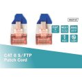 DK-1644-005/B - CAT 6 S-FTP Patchkabel, Cu LSZH AWG 27/7,  0,5 m,  Blau