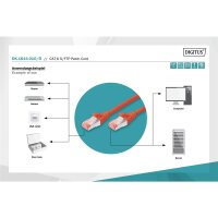 DK-1644-010/R - CAT 6 S-FTP Patchkabel, Cu, LSZH AWG 27/7,  1 m,  Rot