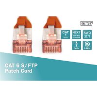 DK-1644-050/R - CAT 6 S-FTP Patchkabel, Cu, LSZH AWG 27/7,  5 m,  Rot
