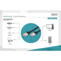 DK-1644-100/BL - CAT 6 S-FTP Patchkabel, Cu, LSZH AWG 27/7,  10 m,  Schwarz
