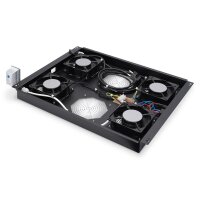 DIGITUS DN-19-FAN-4-SRV-B - Dachlüftereinheit für Unique Serverschränke 4 Lüfter, Thermostat, Schalter,schwarz (RAL 9005)