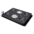 DIGITUS DN-19-FAN-4-SRV-B - Dachlüftereinheit für Unique Serverschränke 4 Lüfter, Thermostat, Schalter,schwarz (RAL 9005)